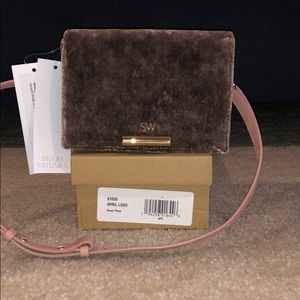 NWT Stuart Weitzman April Logo Shoulder Bag